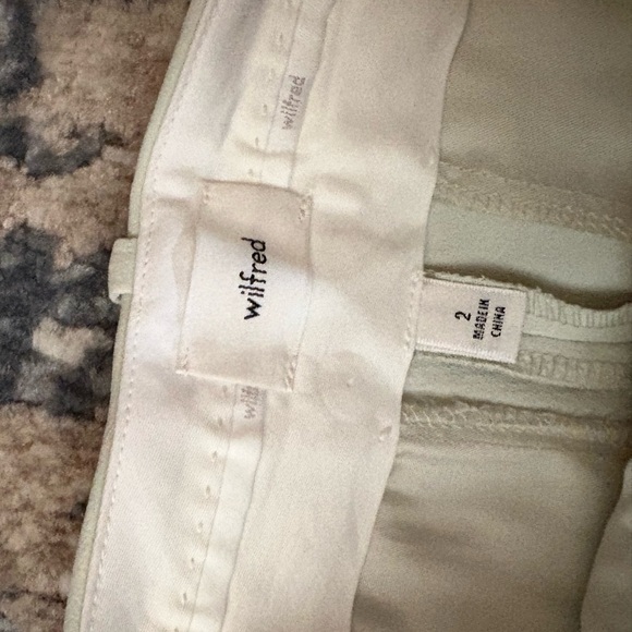 Aritzia Wilfred Women’s Mint Green High Waisted Tapered Trousers - Picture 4 of 7